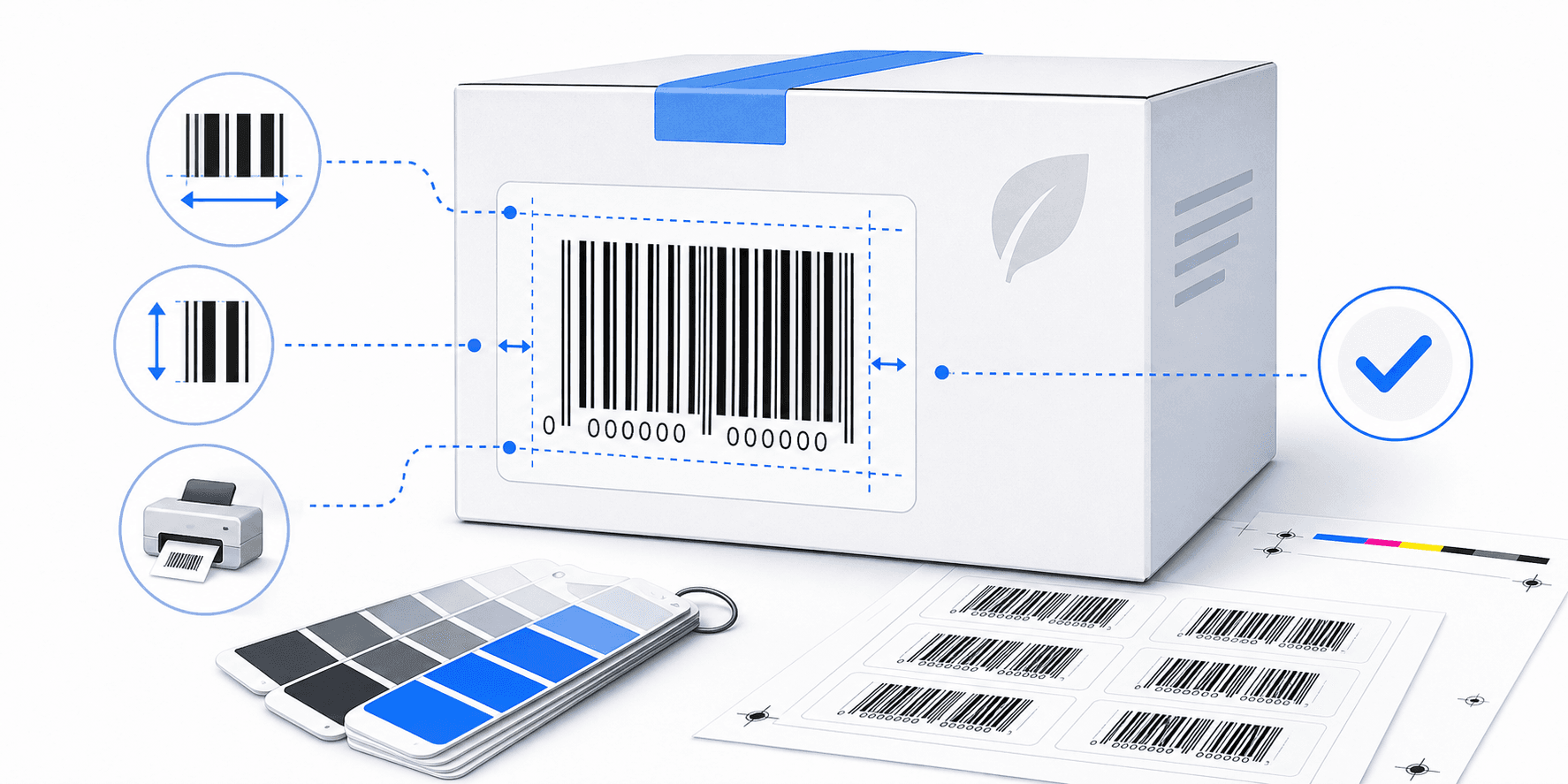 Design best practices: How to print barcodes on product labels hero illustration