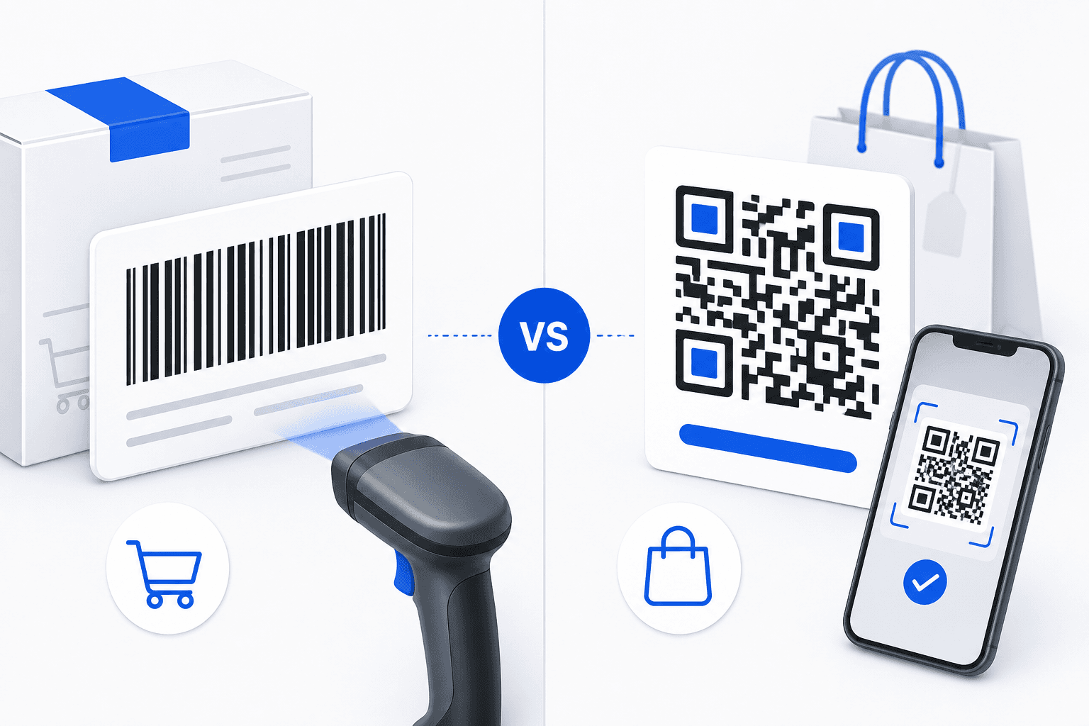 Barcode vs QR Code: What is the differences for retail? thumbnail