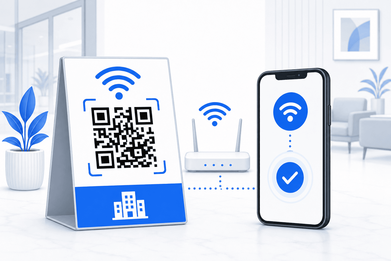 WiFi QR Code complete setup for office and residential lobbies thumbnail
