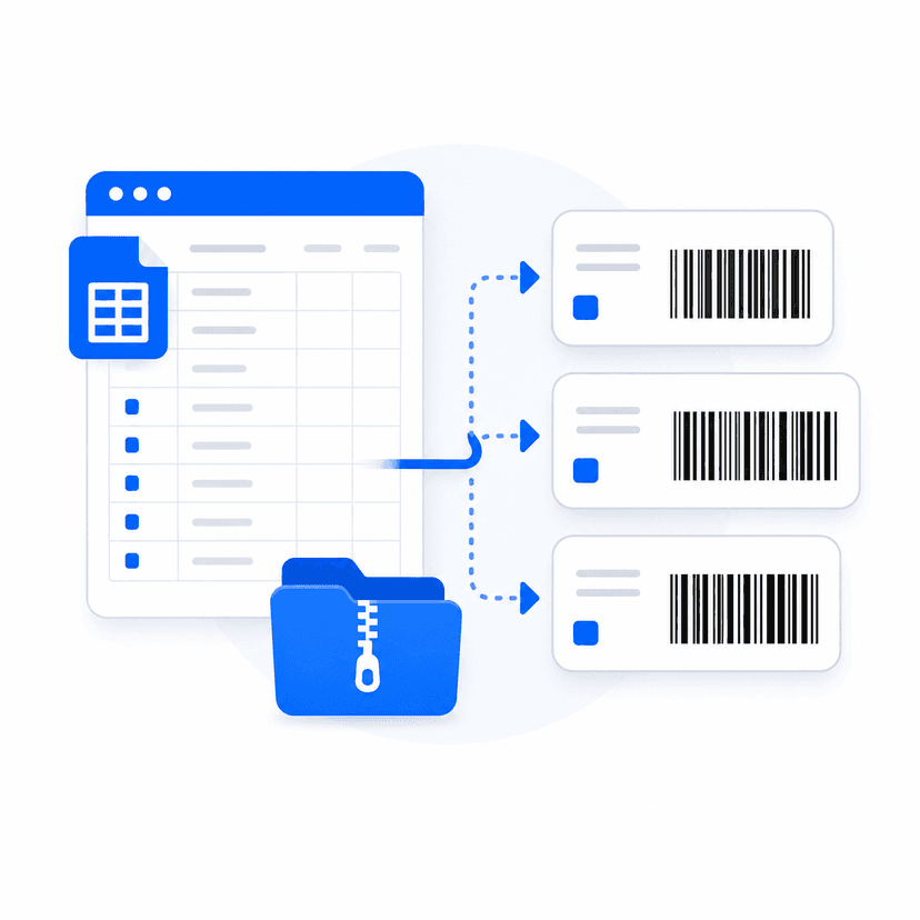 Bulk barcode generator tool preview
