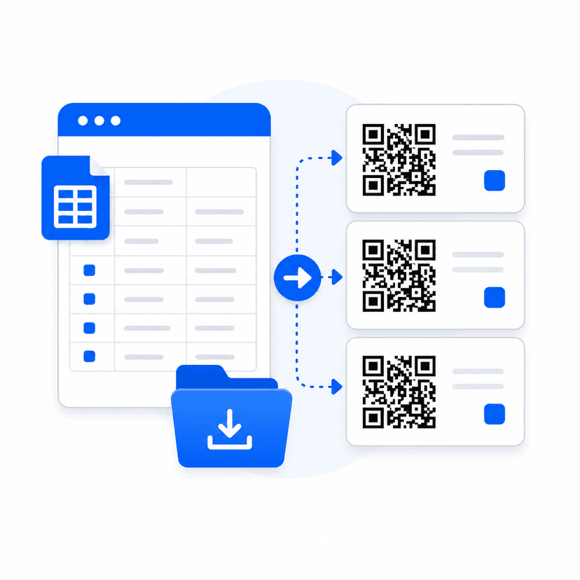 Bulk QR generator tool preview